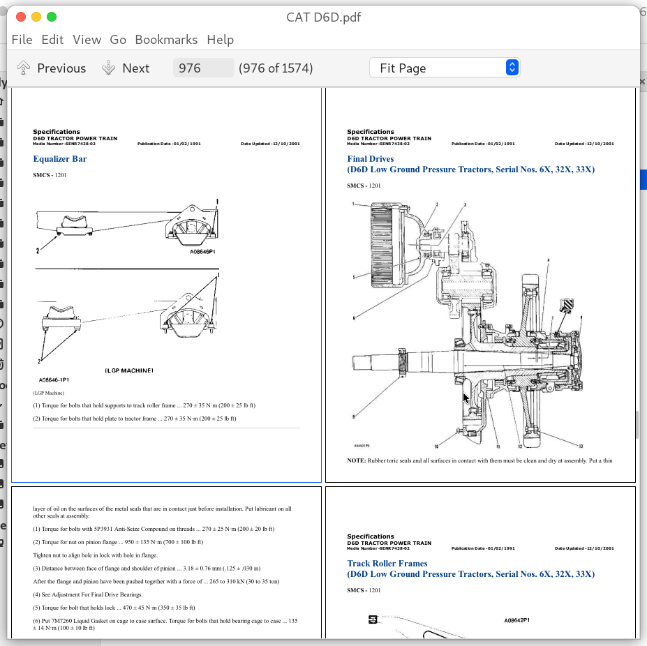 Caterpillar D6D Tractors Repair Service Manual A++ Repair Manual Store